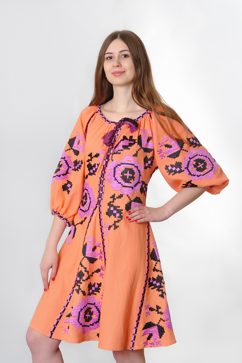 Buy Women ethnic hippie mini dress linen embroidered, Summer Boho Folk Ukrainian style vyshivanka