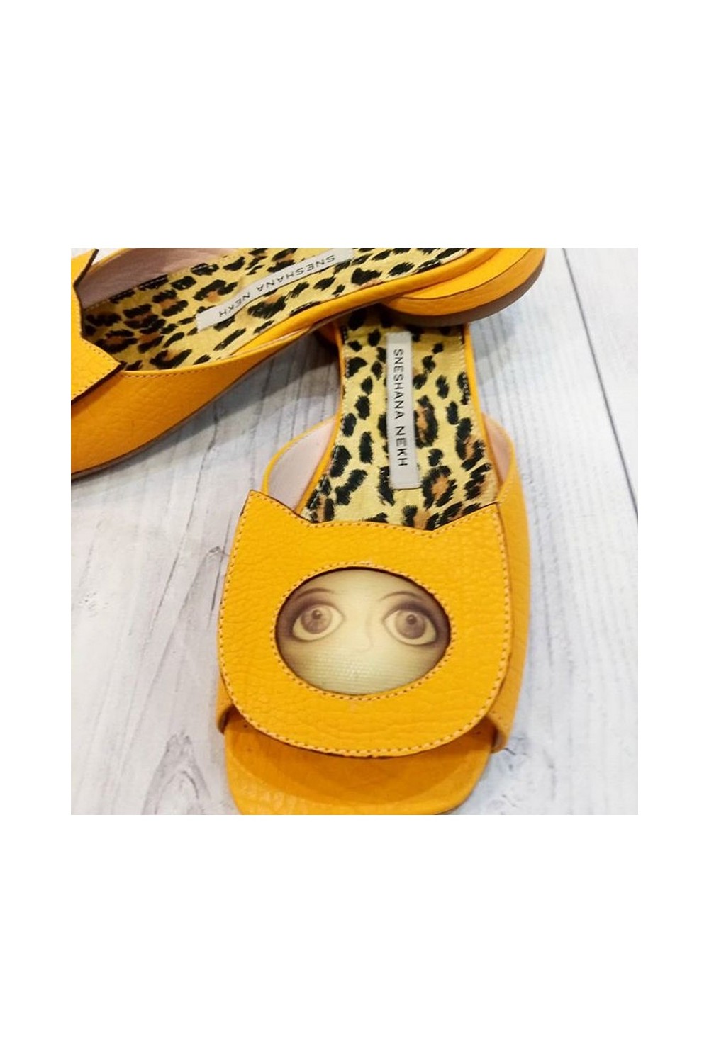 Buy Comfortable Casual Leather Women Flip Flops Open Toe Leopard Print Low Heel