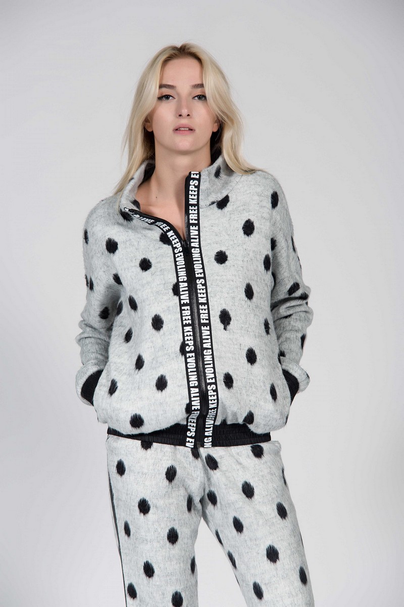 Buy Wool knit walking grey suit, comfortable warm stylish women sporty suit