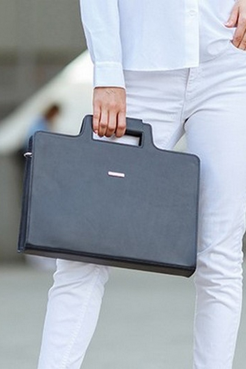 Buy Stylish Real Black leather woman's laptop bag, Comfortable designer business bag