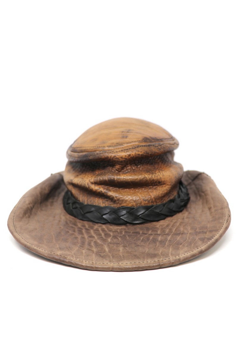 Buy Appalachia Brown Leather Vintage Style Hat, Rock Festive Party Comfortable Hat