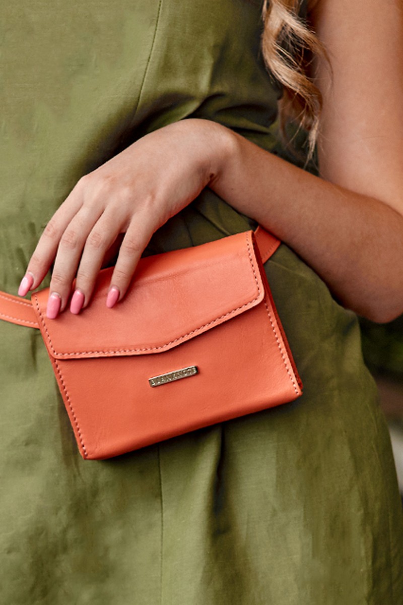 Buy Rectangular mini red leather shoulder women`s bag, designer stylish bag