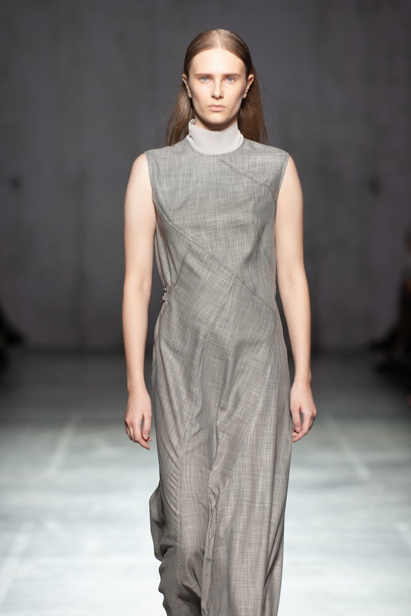 Buy Women’s Winter Spring Fall Sleeveless Maxi Dress Grey Original High Neck Dress 