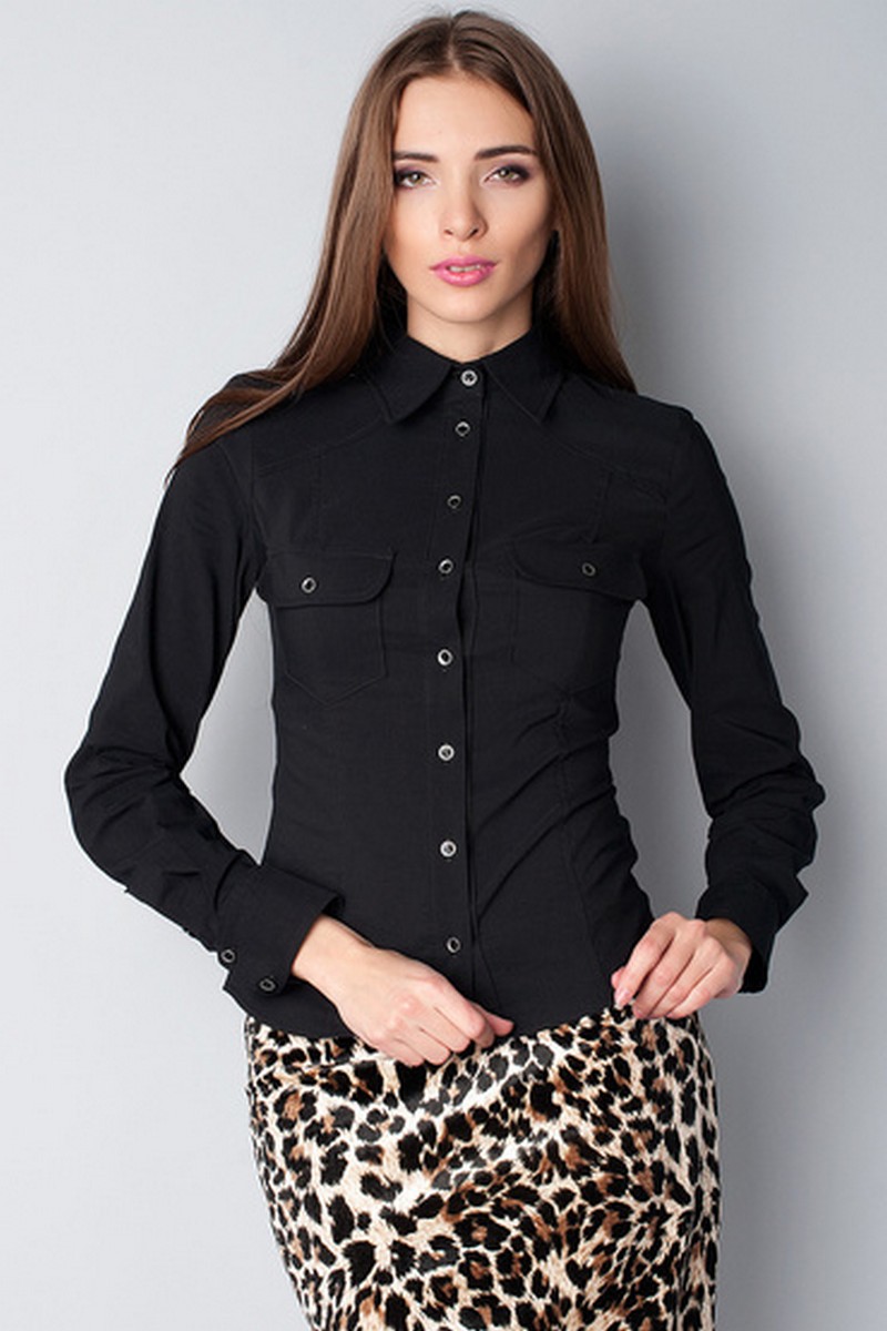 Buy Stylish Comfortable Classic Buttons Long Sleeve Cotton Business Office Blouse