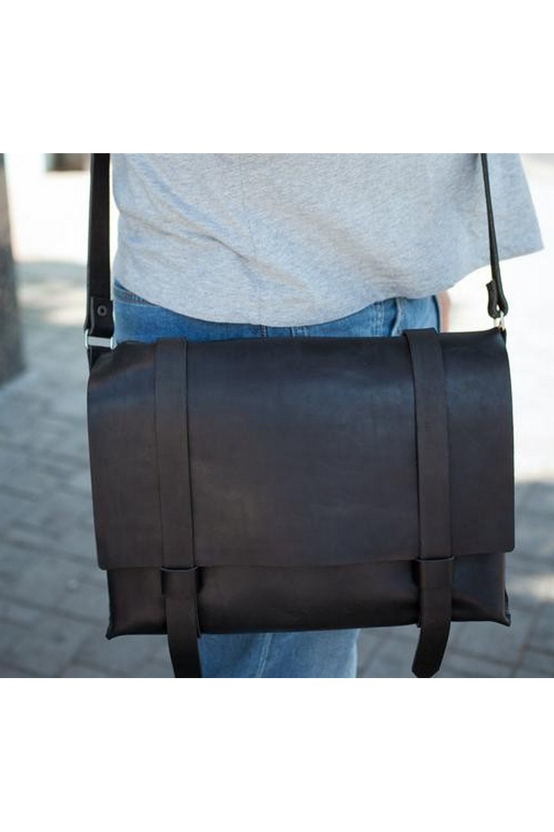 Buy Black Men Women Leather Shoulder Crossbody Messenger Case Bag, Comfortable casual bag