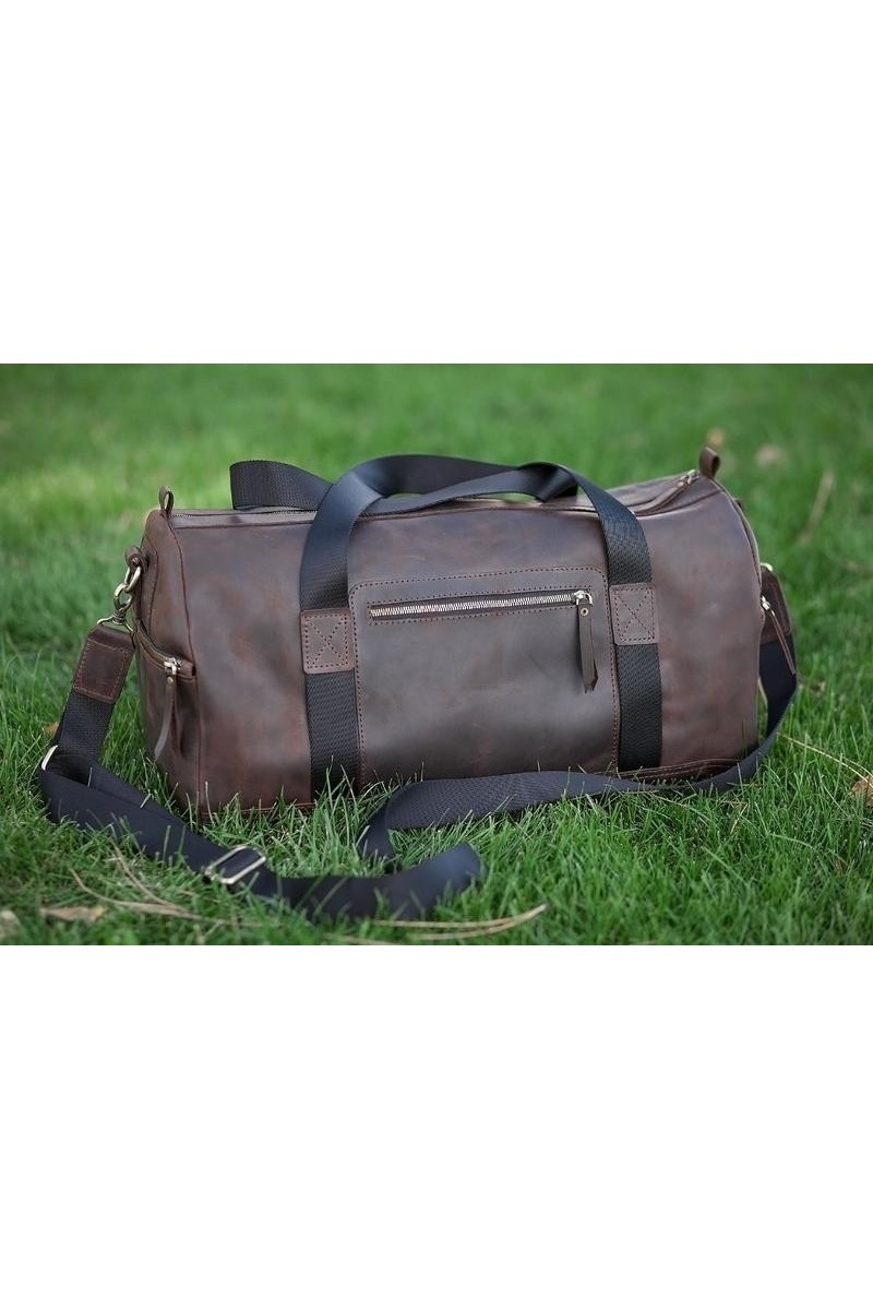Buy Rectangular Leather Sport Brown Travel Women Men's Bag, Comfortable design bag