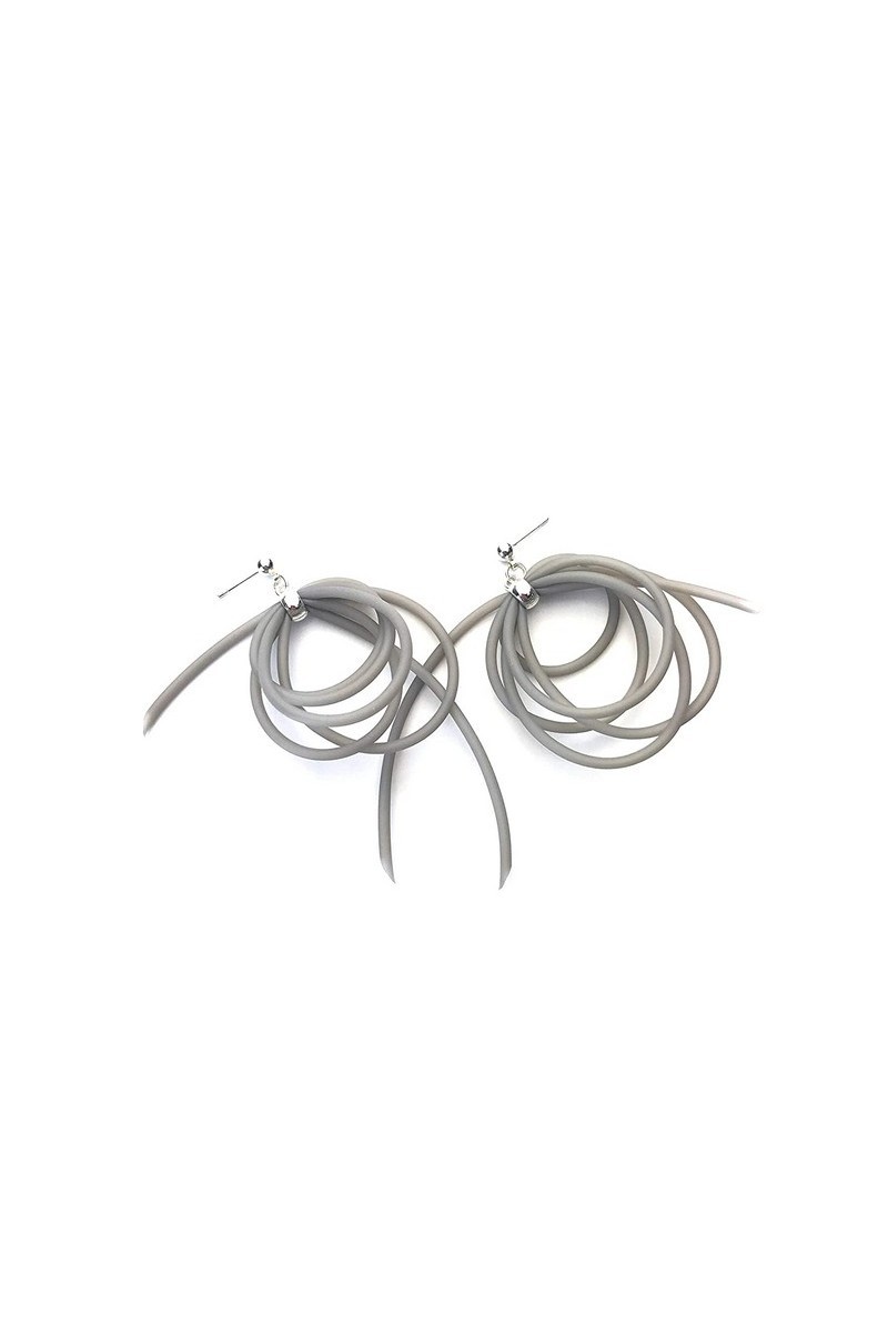 Buy Contemporary Rubber Stainless Steel Earrings, Handmade designer neck jewelry
