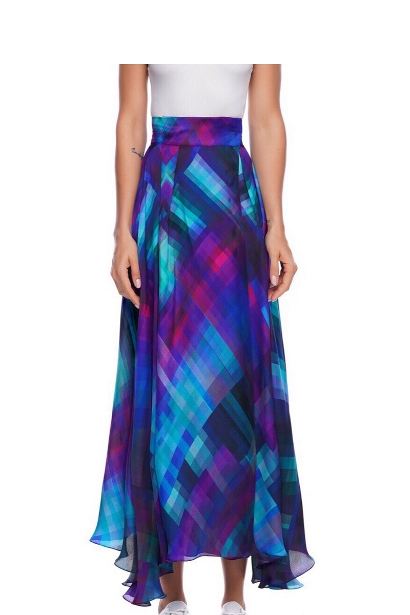 Buy Wrap Silk  Skirt Asymmetrical hem, Blue Maxi Long Casual Party Unique Designer Skirt 