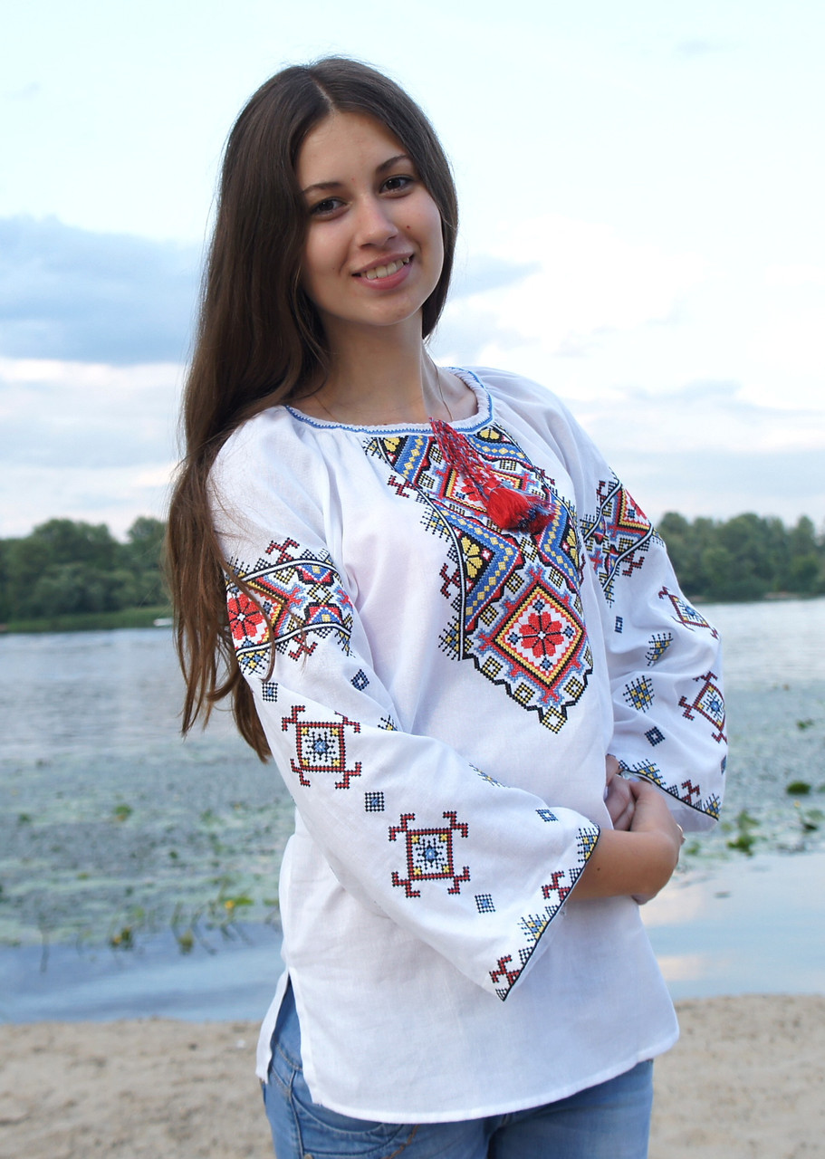 Folk Festival Cotton Ukrainian Vyshyvanka