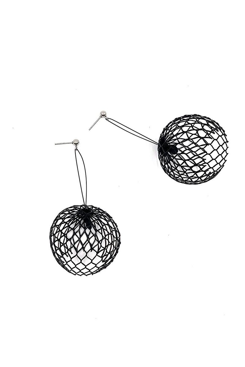 Buy Handmade Women's Geometric Statement long earrings, Stainless Steel ball posts earrings