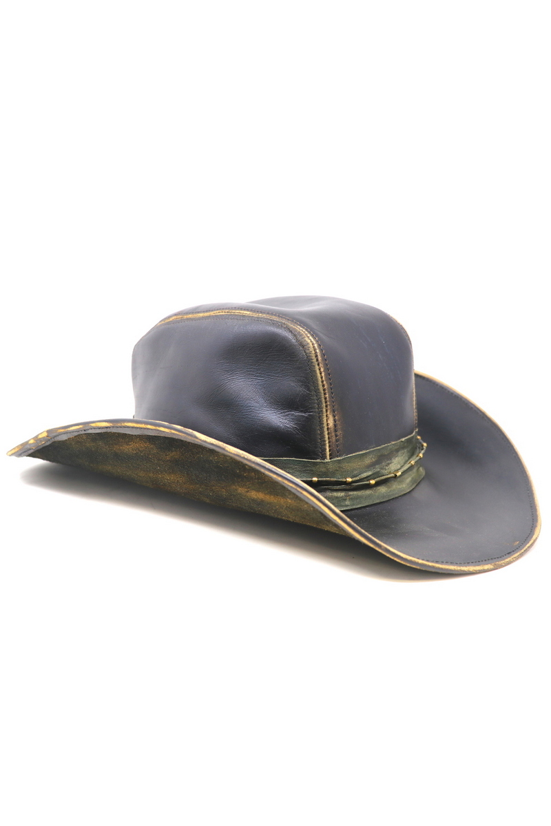 Buy Vintage Black Boss of the Hills, Handmade unique designer hat, Rock rocknroll festival accessories