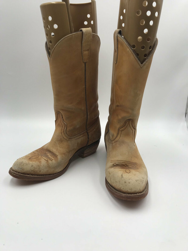 Buy Yellow men's boots from real leather vintage boots embroidered with unique pattern western style cowboy boots country style has size 9.