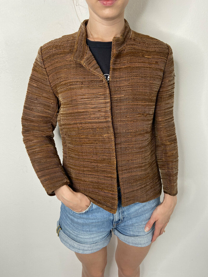 Buy Unique Women's jacket made of genuine leather, very interesting model size small.