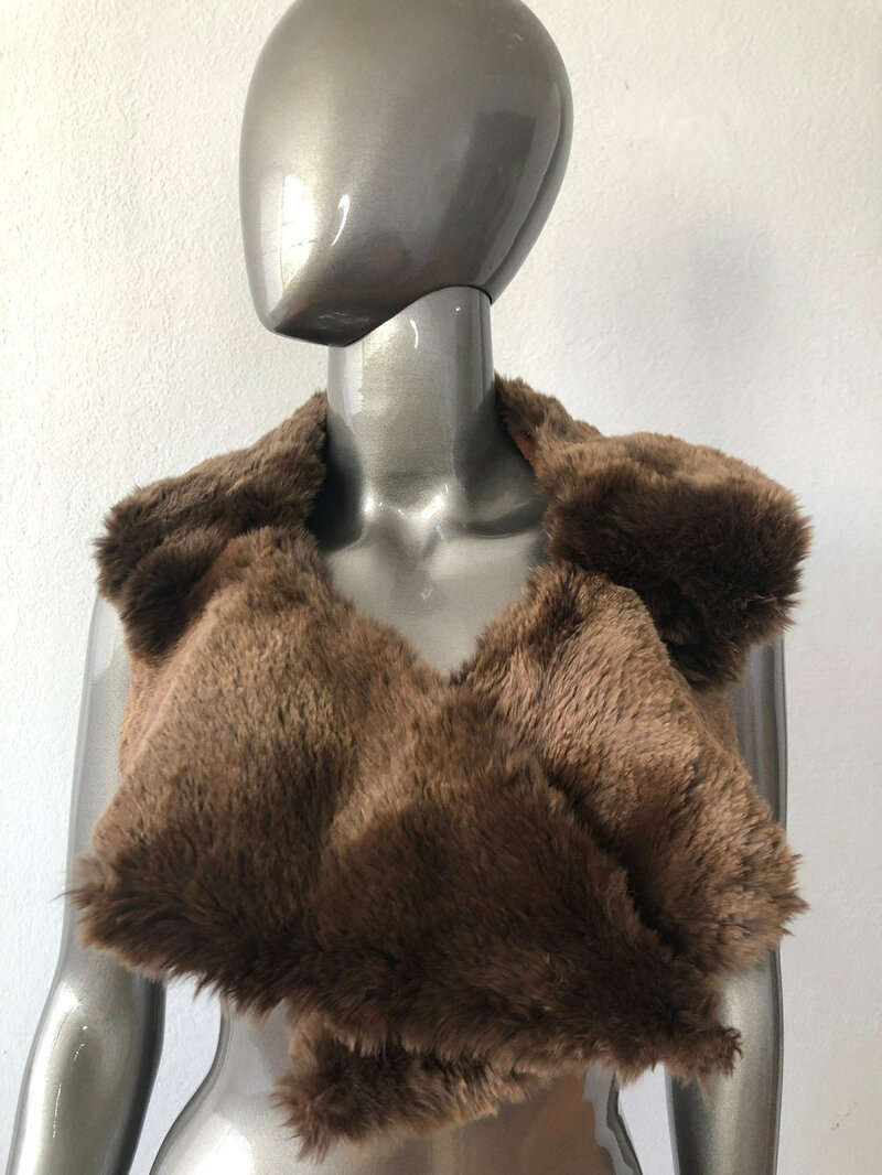 Buy Brown women's collar real sheepskin fur festive look cinema style collar vintage collar theatre collar retro collar for party has one size.