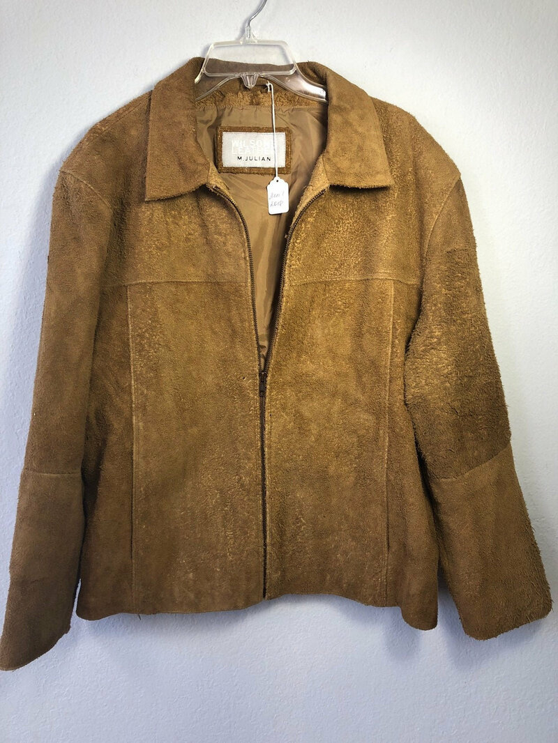Buy Vintage Jacket Brown Leather  Sporty style Authentic jacket with pockets with zipper men's size medium .