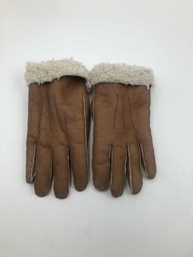 Buy Beige sheepskin winter warm gloves